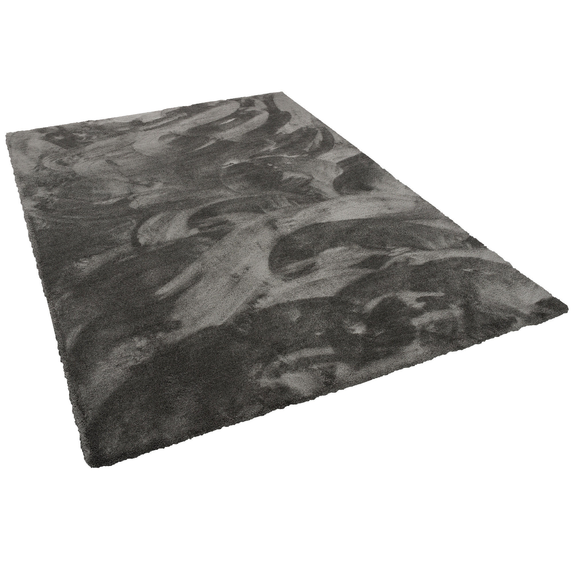 Thumbnail - Snapstyle Luxus, Anthrazit, Textil, 100x100 cm, Teppiche & Böden, Teppiche, Hochflorteppiche & Shaggys