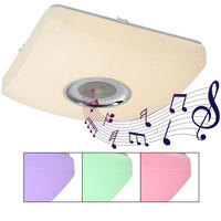 LED DECKENLEUCHTE Metall Weiß AYLEEN - Weiß, Metall (37/37/9cm) - Globo Lighting