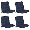 NIEDERLEHNERAUFLAGE Flair NL 100/50/8cm Dunkelblau (4tlg) - Dunkelblau, Textil (50/8/100cm) - Beautissu 