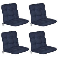 NIEDERLEHNERAUFLAGE Flair NL 100/50/8cm Dunkelblau (4tlg) - Dunkelblau, Textil (50/8/100cm) - Beautissu 