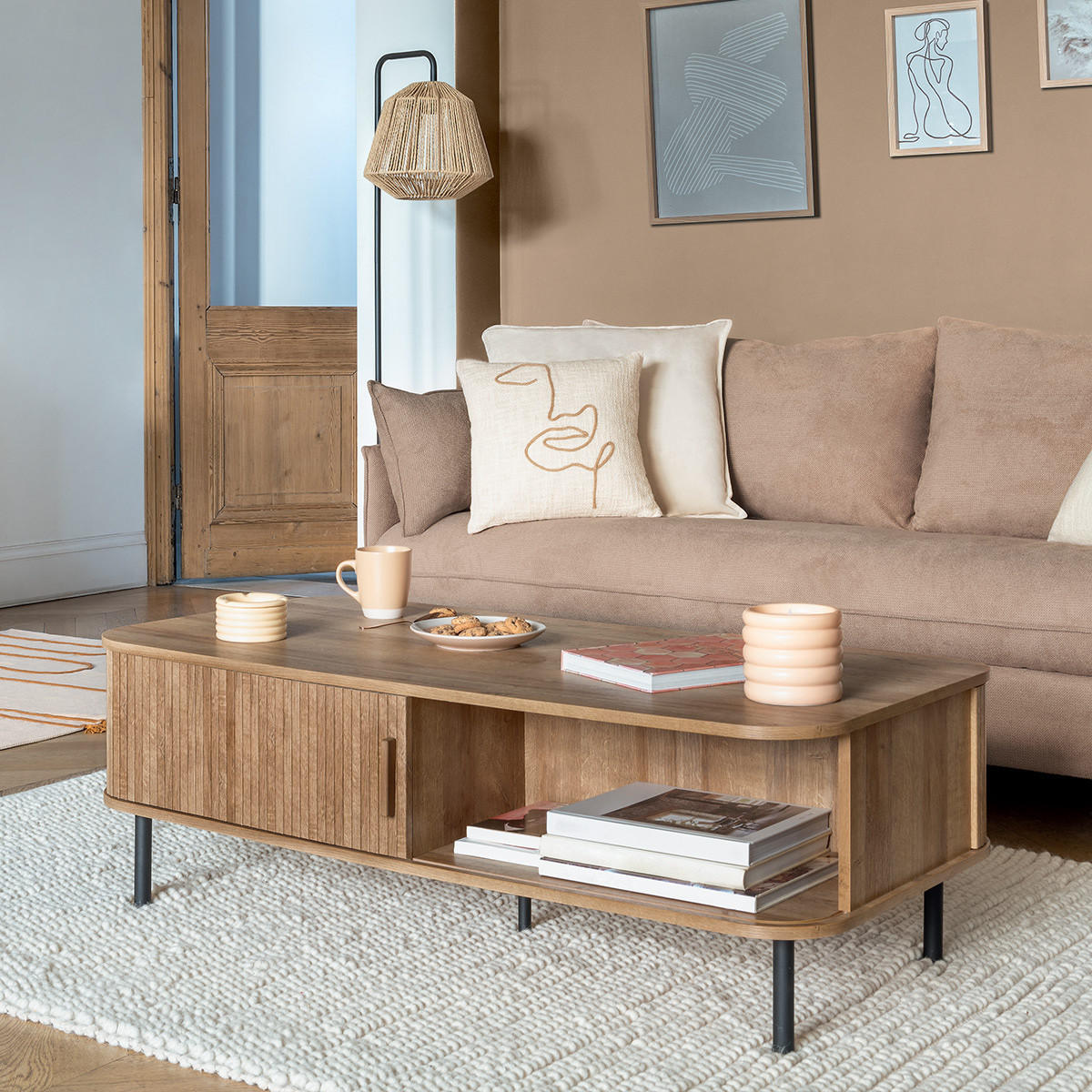 KAFFEETISCH mit Fach Colva Braun 120/60/40,5 cm - Braun, Holzwerkstoff (120/60/40.5cm) - Atmosphera Createur d´interieur
