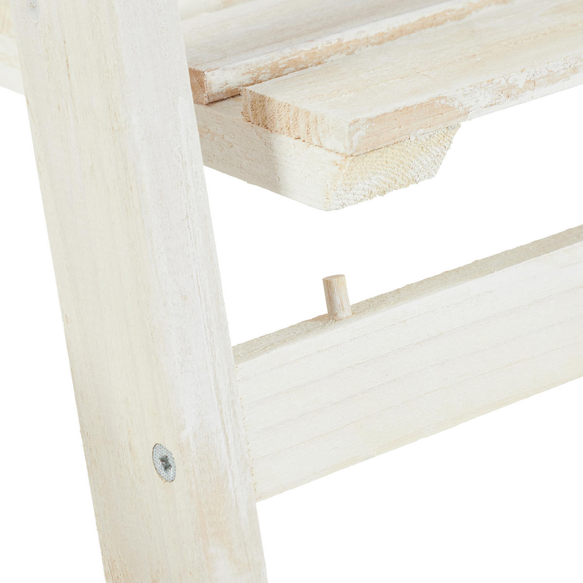 BLUMENTREPPE - Weiß, Holz (41/51/25cm) - Relaxdays