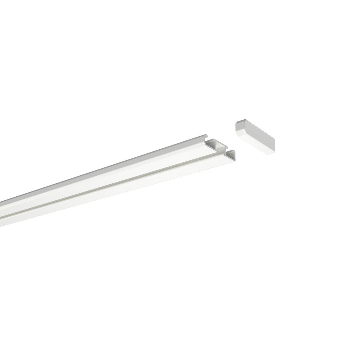 GARDINENSCHIENE Slimline 100 cm, 1-/2-läufig Weiß - Weiß, Metall (4/1.1/100cm) - INTERDECO