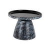 BEISTELLTISCH Mosaic Marble Schwarz 42/42/29 cm - Schwarz, Metall (42/42/29cm) - Leitmotiv