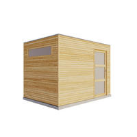 GERÄTEHAUS Holz Qube Slide - Braun, Holz (300/216/210cm) - Alpholz