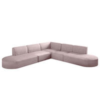ECKSOFA Designer Corner MODENA stoff Poso, viele Farben Rosa - Rosa, Holzwerkstoff (285/285cm) - Kaiser Möbel