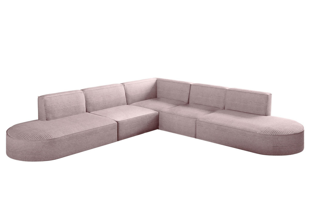 ECKSOFA Designer Corner MODENA stoff Poso, viele Farben Rosa - Rosa, Holzwerkstoff (285/285cm) - Kaiser Möbel
