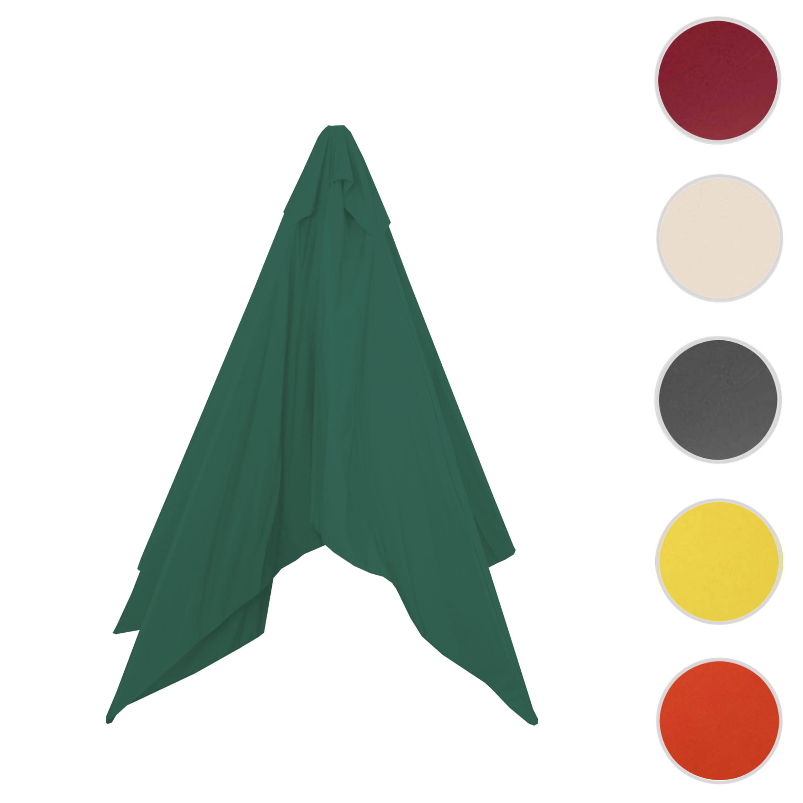 ERSATZ-BEZUG FÜR SCHIRM Grün - Grün, Textil (390/290cm) - MCW