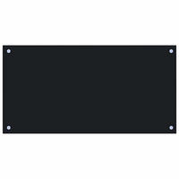 KÜCHENRÜCKWAND Glas 80x40 cm Schwarz Wand-Spritzschutz - Schwarz, Glas (80/40/0.6cm) - DELUKE