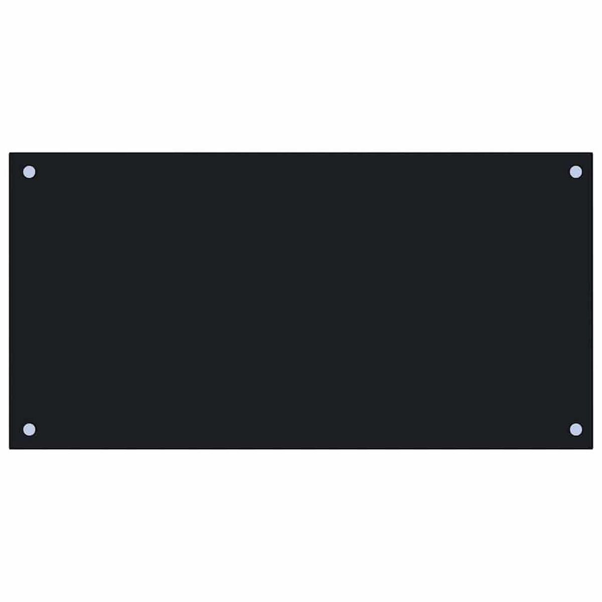 KÜCHENRÜCKWAND Glas 80x40 cm Schwarz Wand-Spritzschutz - Schwarz, Glas (80/40/0.6cm) - DELUKE