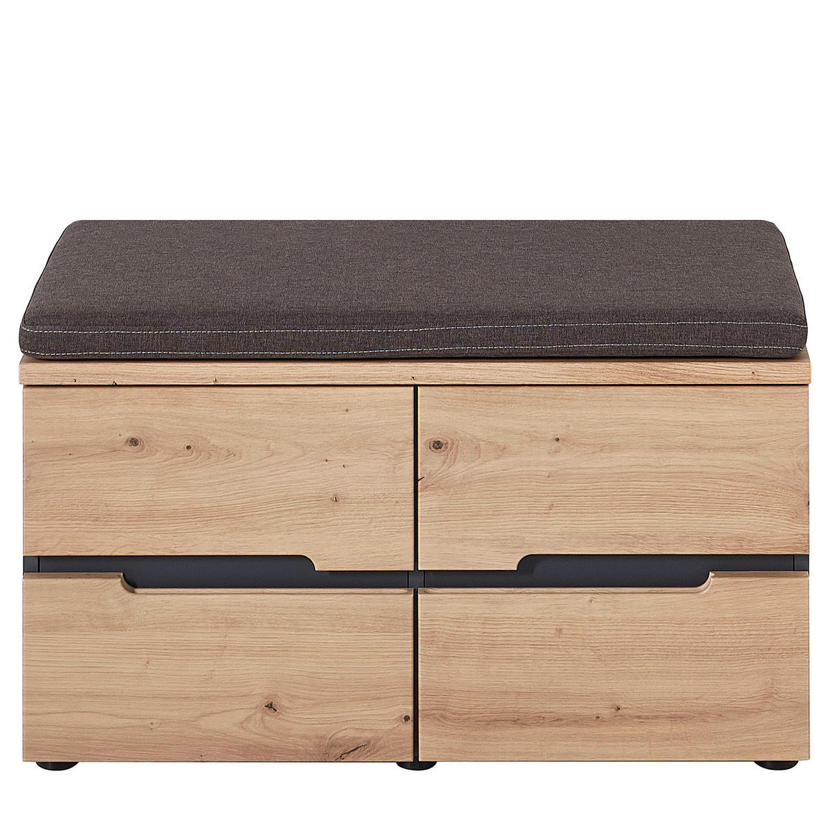 GARDEROBENBANK - Breite 80 cm - Eiche Artisan, Holzwerkstoff/Textil (80/49/38cm) - home24