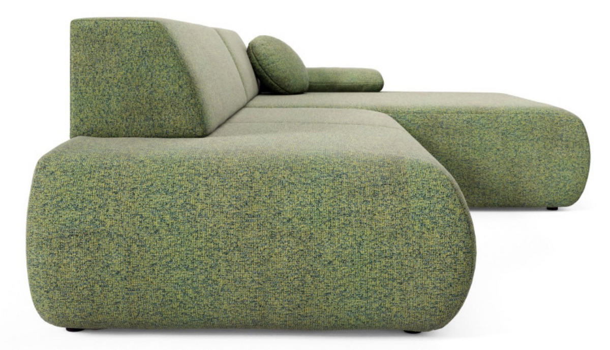 ECKSOFA Grün PENTI Ausziehbar Mit Bettkasten Rechts - Grün, Textil (173.5/286cm) - Sepro Meble