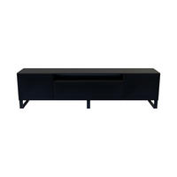 LOWBOARD CAVA 200/41/40 cm, Stand-TV-Schrank Schwarz - Schwarz, Holzwerkstoff (200/41/40cm) - MASSENO