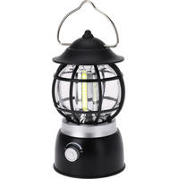 VINTAGE CAMPINGLATERNE 11/20 cm - Schwarz, Kunststoff (11/11/20cm)