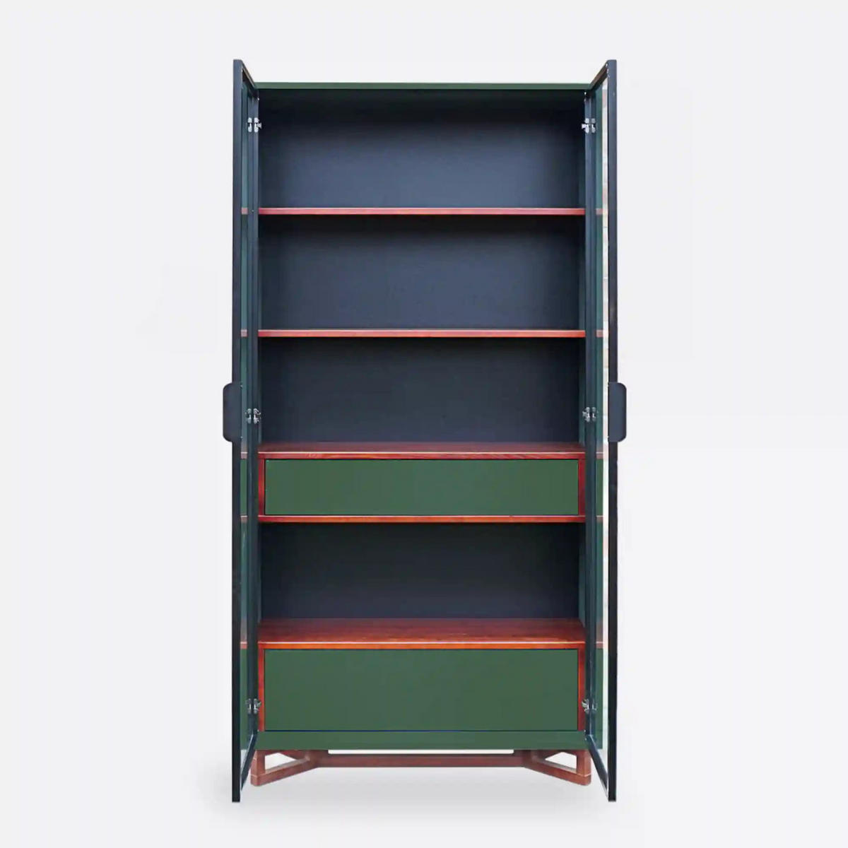 VITRINE aus Eichenholz und laminierten Platte NORD - Eichefarben, Eichenholz/Holz (100/200/45cm) - Rawood Furniture