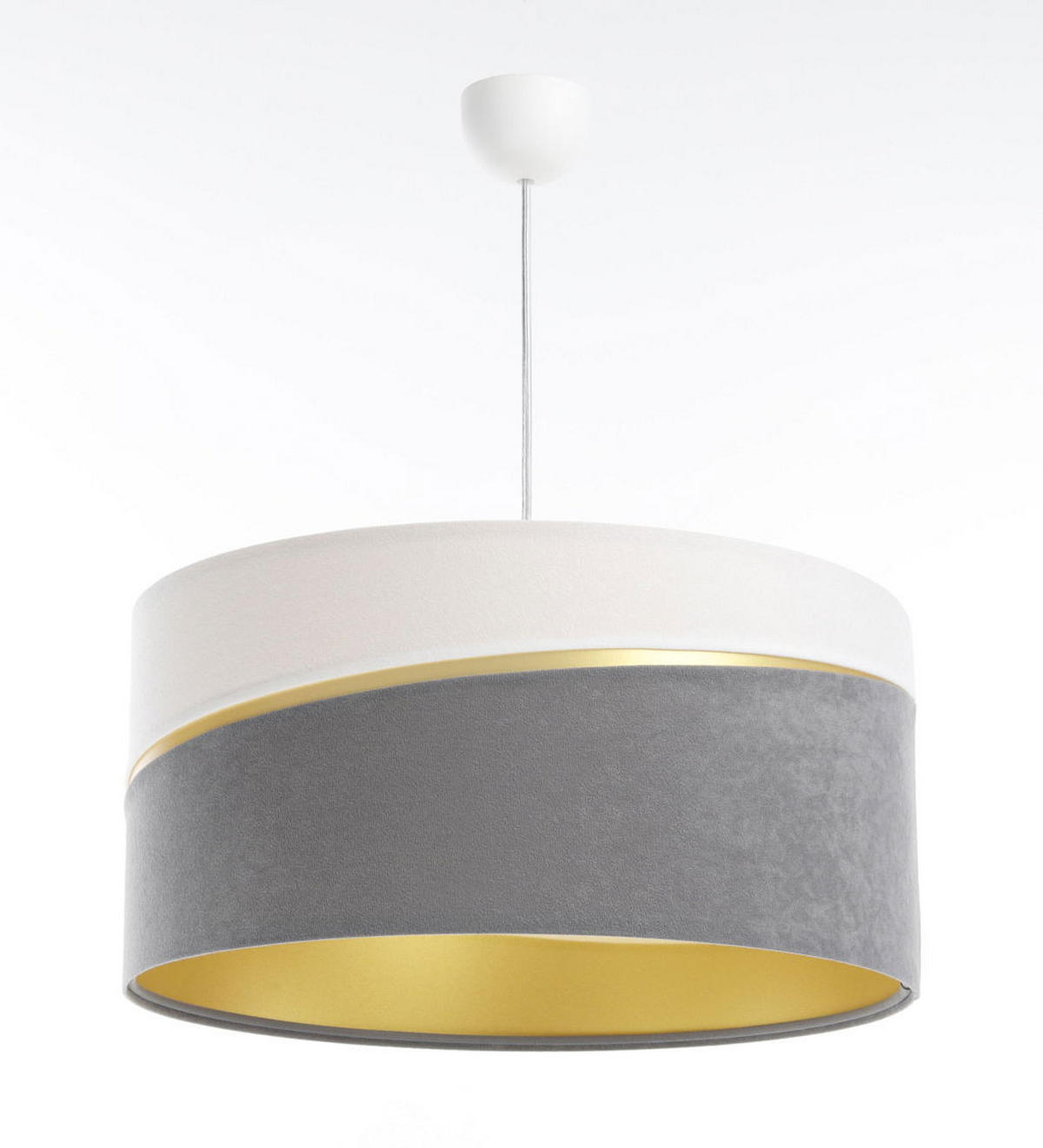 HÄNGELEUCHTE Grau 60/30 cm - Weiß/Grau, Kunststoff (60/0.4/30cm) - ONZENO