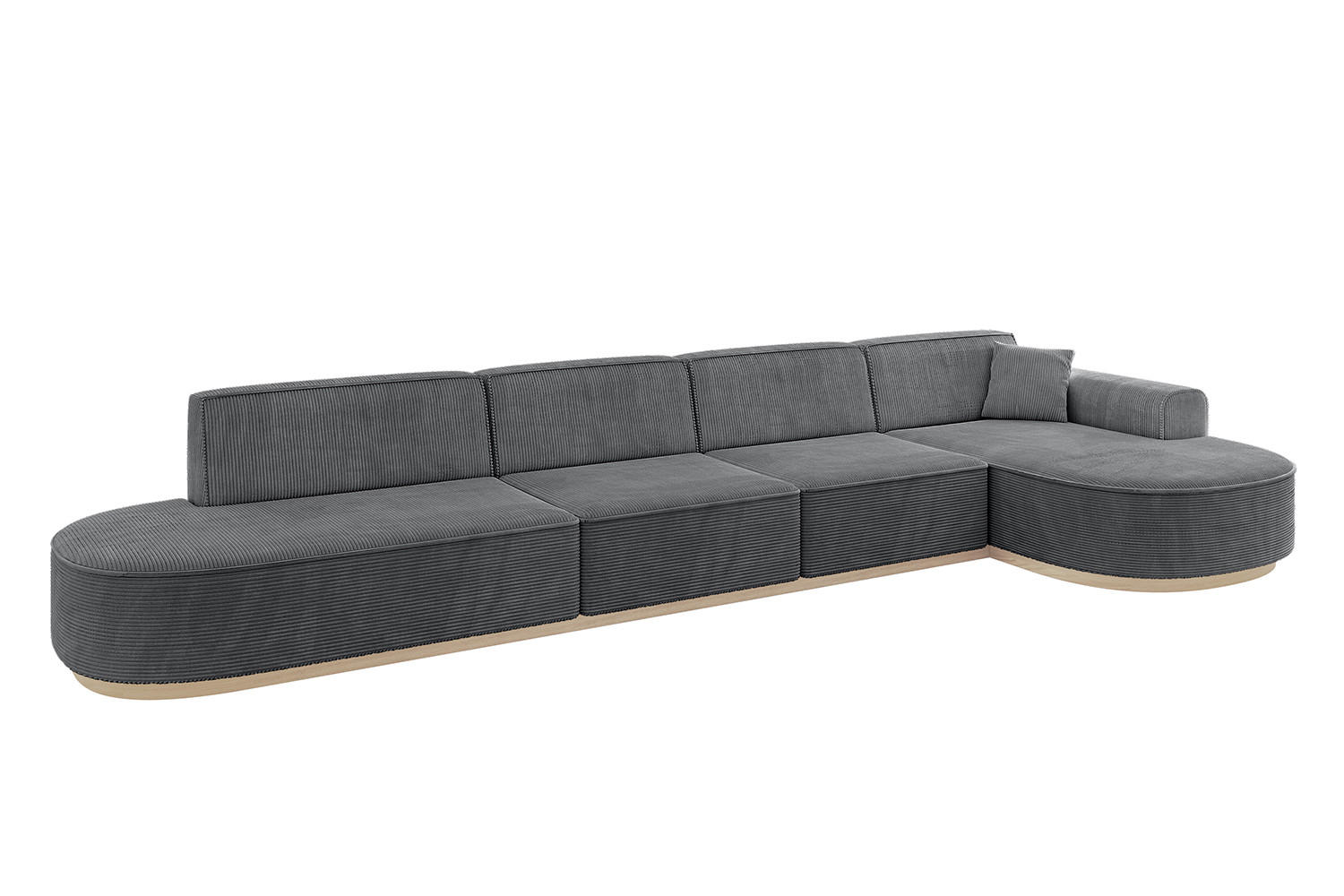 Altdecor Ecksofa Dunkelgrau 413x171 cm