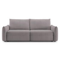 SCHLAFSOFA Theolla Greige - Taupe/Schwarz, Textil/Metall (248/97/111cm) - Selsey