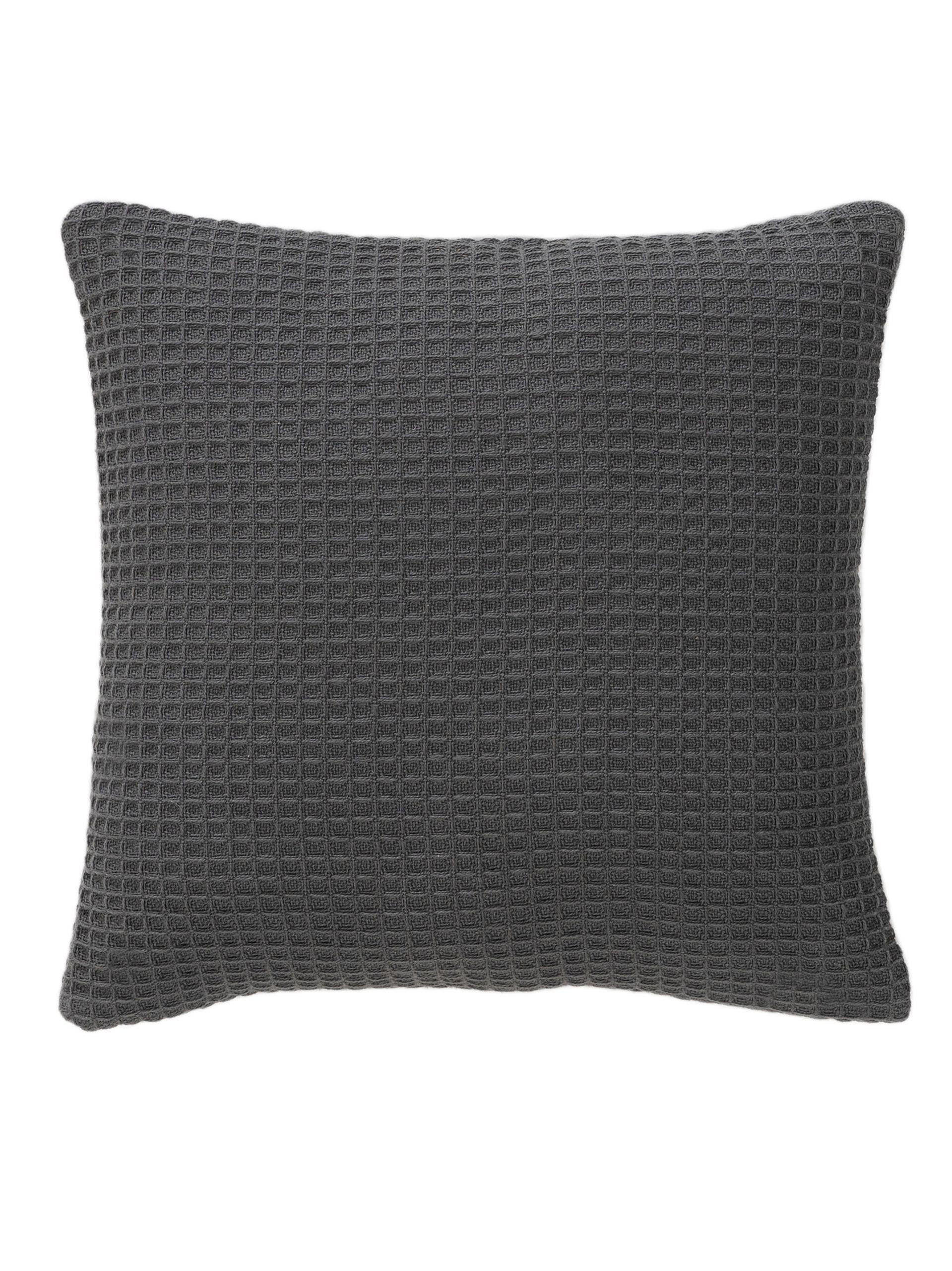 KISSENBEZUG Amalia Dunkelgrau 45x45 cm - Dunkelgrau, Textil (45/45cm) - benuta Pure