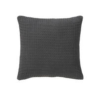 KISSENBEZUG Amalia Dunkelgrau 45x45 cm - Dunkelgrau, Textil (45/45cm) - benuta Pure