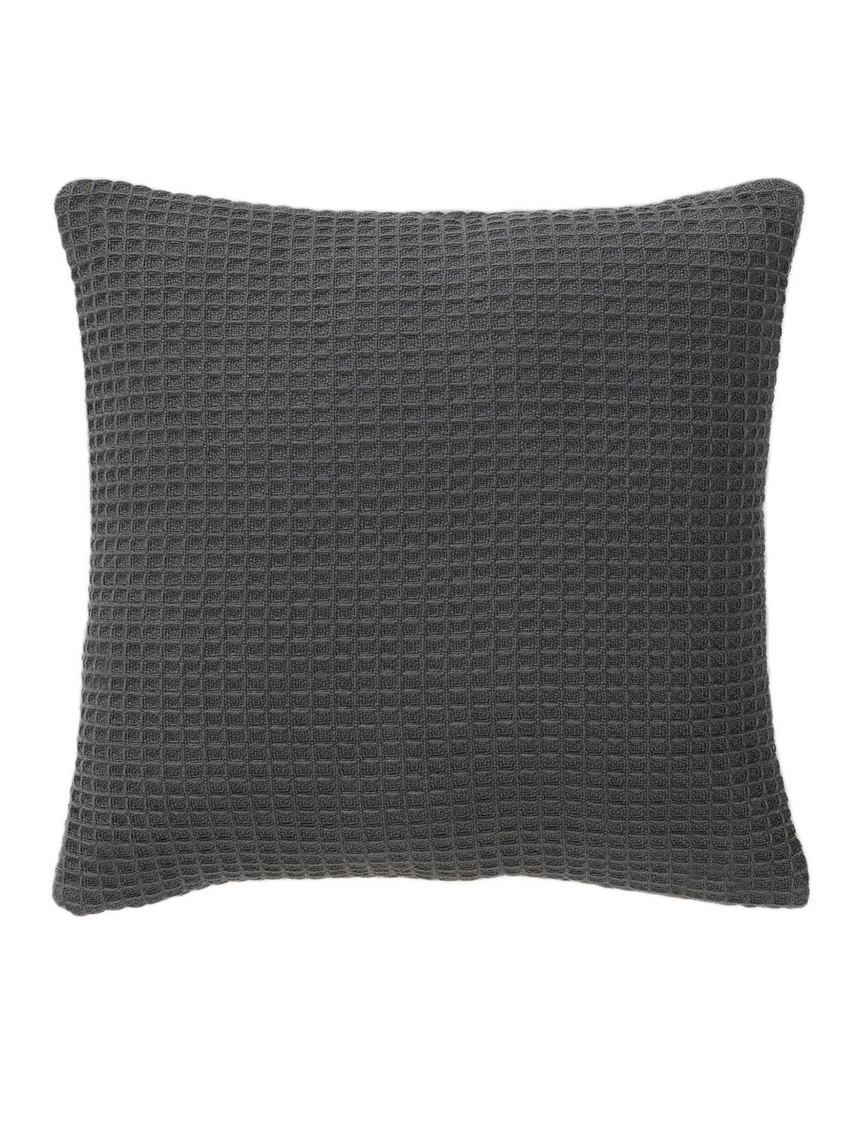 KISSENBEZUG Amalia Dunkelgrau 45x45 cm - Dunkelgrau, Textil (45/45cm) - benuta Pure