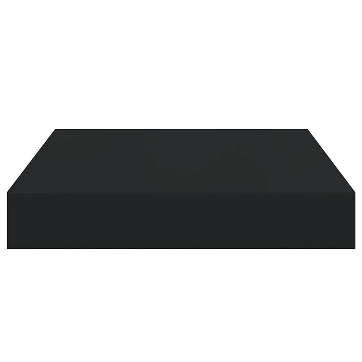 WANDBOARDSET 2-teilig 23/23,5/3,8 cm aus MDF Schwarz - Schwarz, Holzwerkstoff/Metall (23/3.8/23.5cm) - vidaXL
