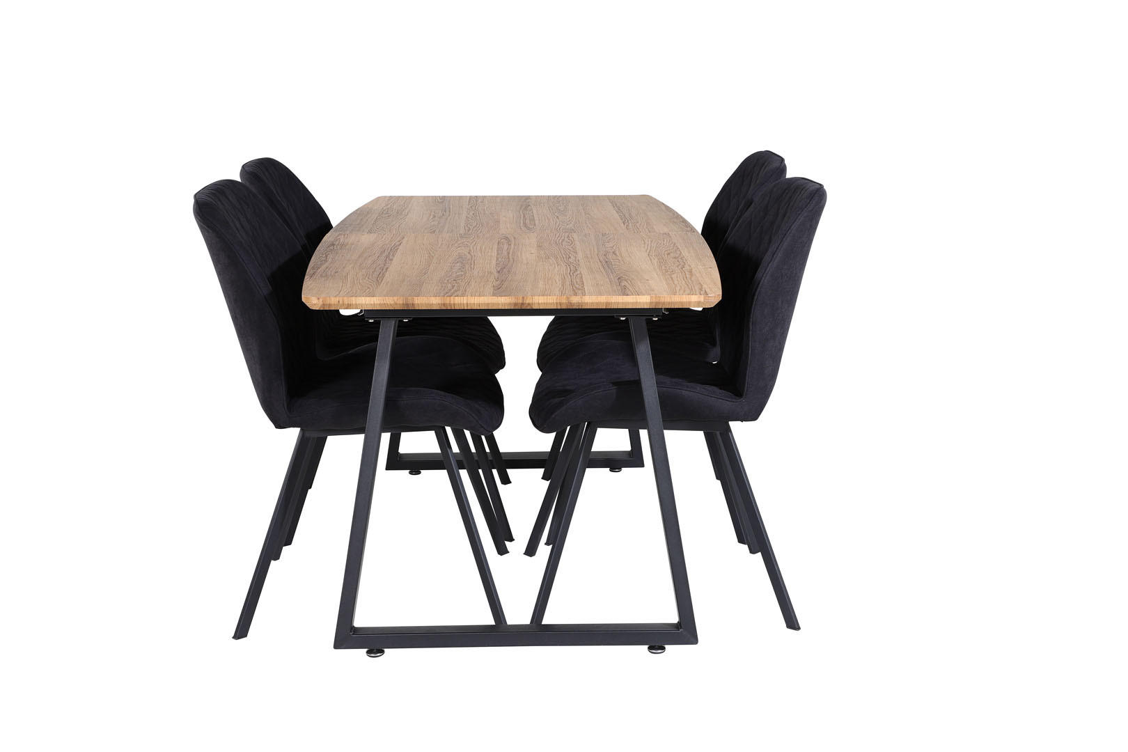 TISCHGRUPPE Schwarz - Schwarz, Holzwerkstoff (85/75/160cm) - ebuy24