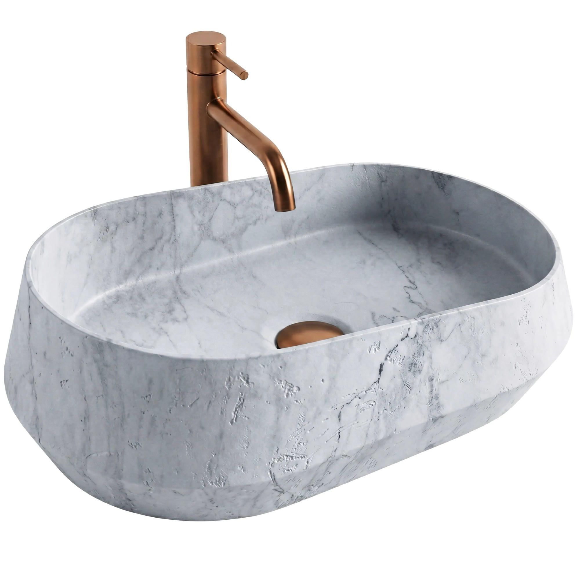 REA Aufsatzwaschbecken Grau 38x17x59 cm