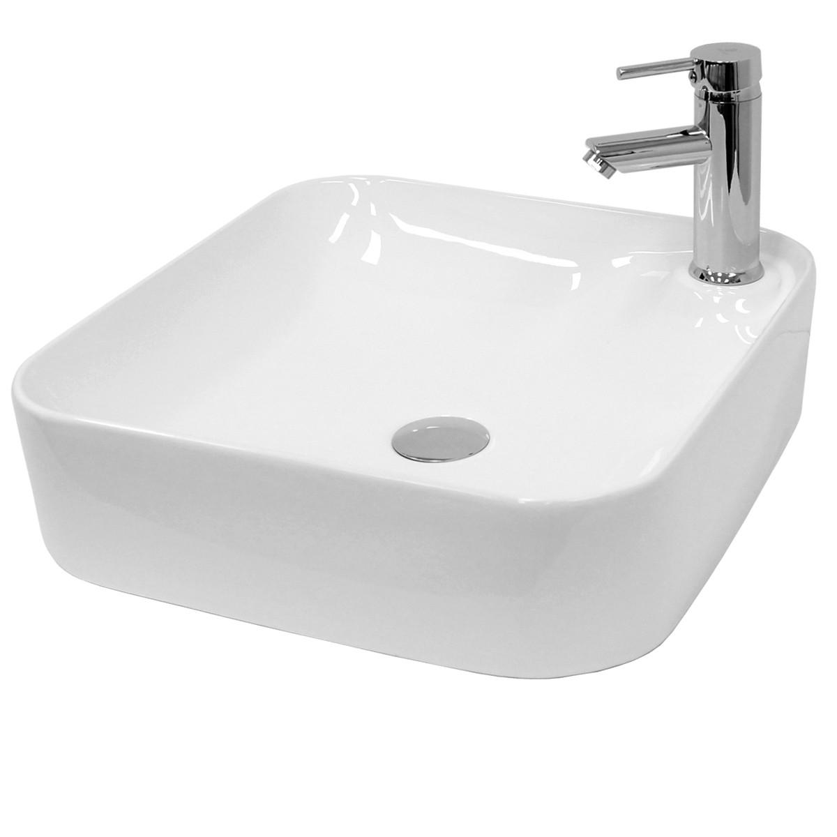 WASCHBECKEN - Weiß, Keramik (43.5/12.5/43.5cm) - ECD-Germany