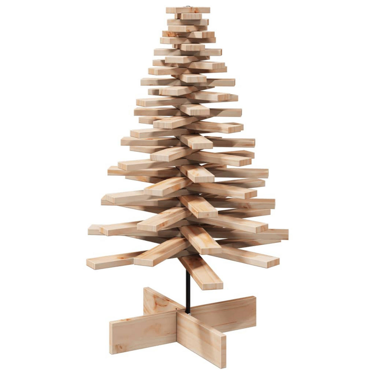 WEIHNACHTSBAUM Holz 64/64/100 Cm Braun Massivholz Kiefer - Braun, Holz (100cm) - vidaXL