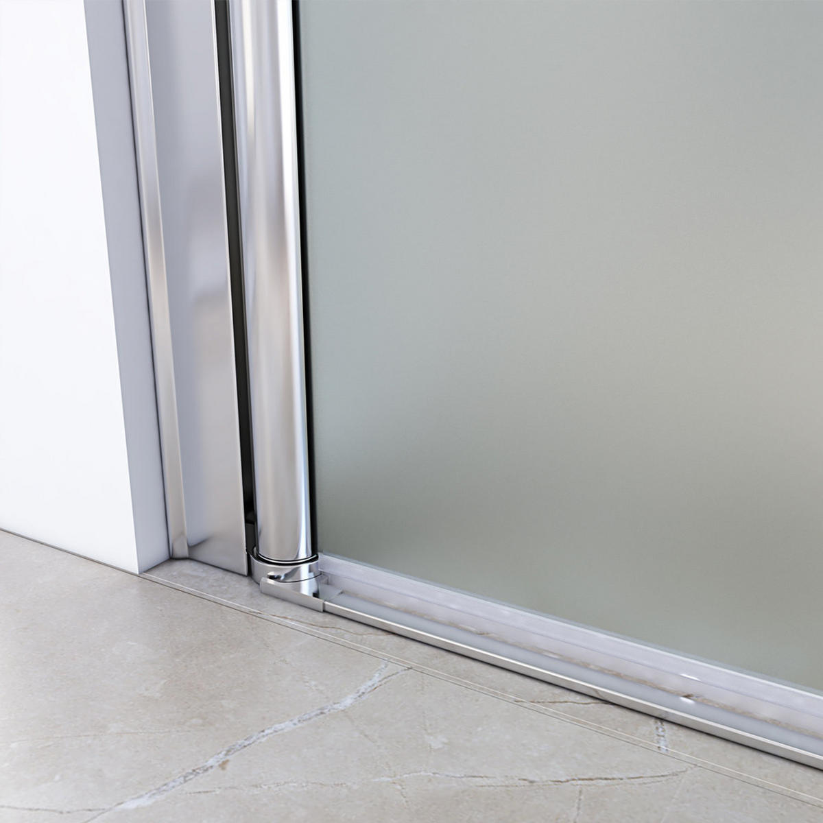 PENDELTÜR LAVEA - 120 cm - Silberfarben, Glas/Metall (120/195cm) - Home Deluxe