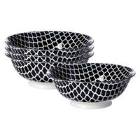 SERVIERSCHALEN Takeo Swing schwarz-weiß ø 21 cm 4er Set - Schwarz/Weiß, Keramik (21/8/21cm) - Ritzenhoff Breker