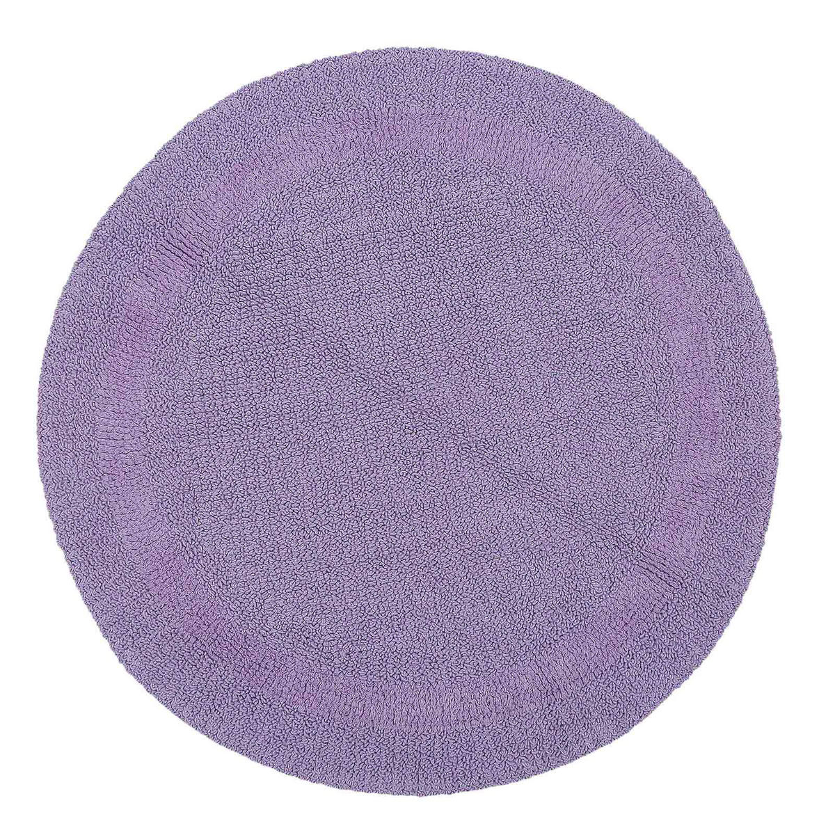 BADEMATTE 80 cm rund, 100% Baumwolle, wendbar - Flieder, Textil (80/80cm) - Homescapes