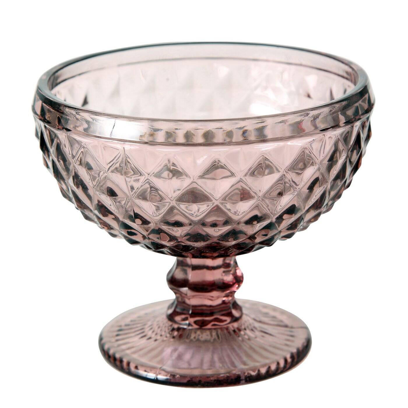 DESSERT- UND EISBECHER Rosa Glas Ø 12 cm - Rosa, Glas (12cm) - Boltze Home