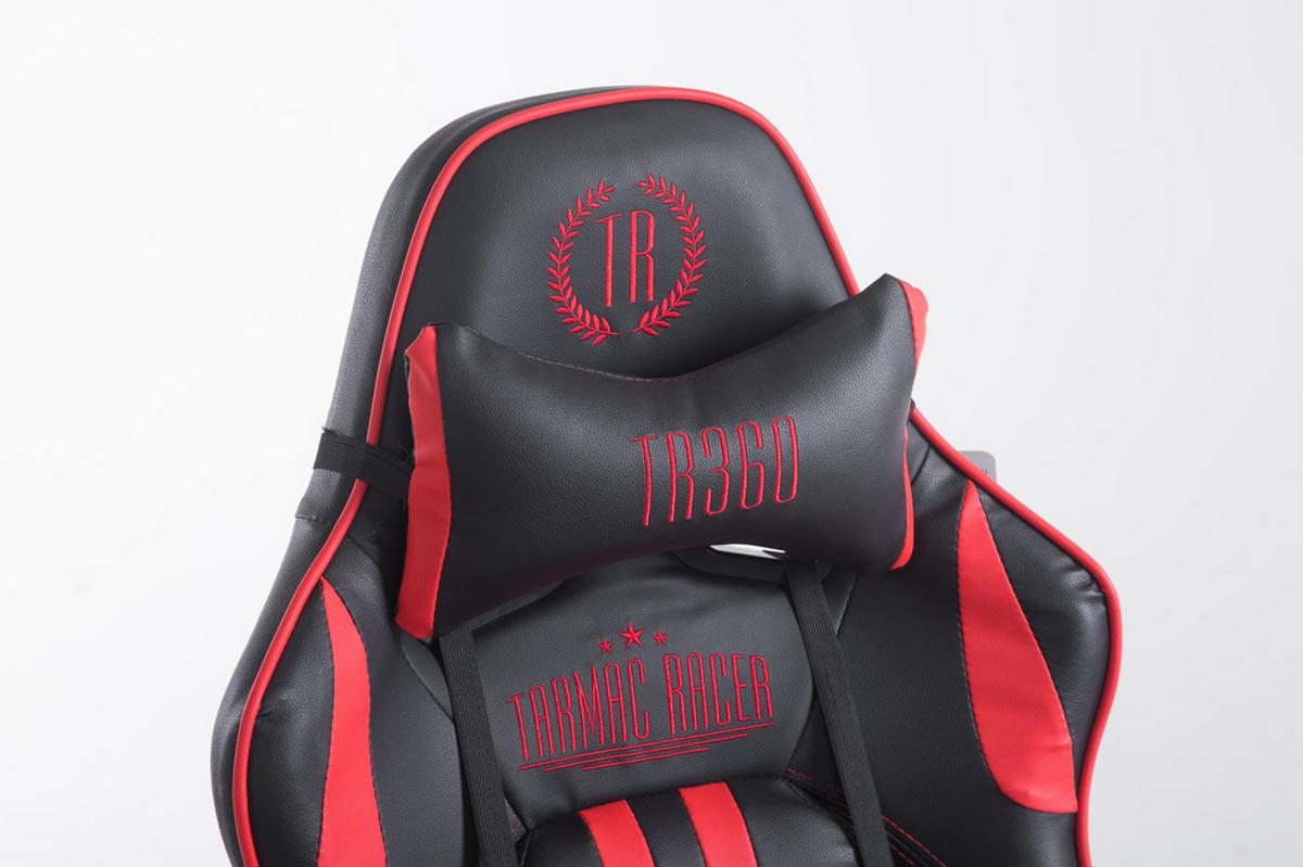 GAMINGSTUHL Limitless mit Fußablage, Schwarz/Rot - Rot, Textil/Metall (70/135/58cm) - TPFLiving