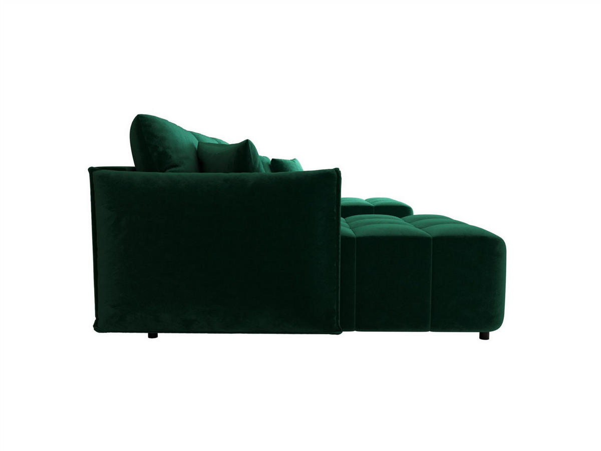 WOHNLANDSCHAFT Treviso - Grün, Holzwerkstoff/Textil (342/88/185cm) - Fun Möbel