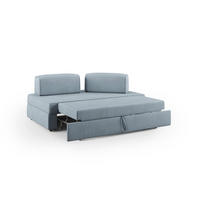 LINEARSOFA Liberty ausziehbar - Hellblau, Textil (200/42/105cm) - Divani.store
