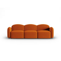 SOFA Blair aus Samt terrakotta 3 Sitzplätze - Terra cotta, Textil (87/80/272cm) - Micadoni