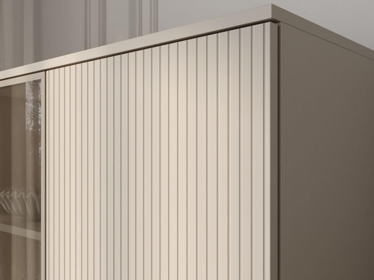 VITRINE Kaschmir 104/166/39 cm Deo - Kaschmir/Champagner, Naturmaterialien/Glas (104/166/39cm) - Graingold