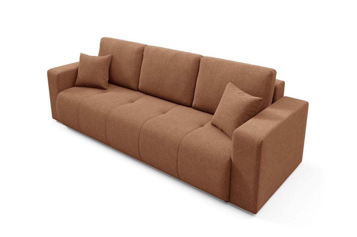 SCHLAFSOFA Augusto - Kupferfarben, Holzwerkstoff/Textil (244/82/102cm) - Fun Möbel