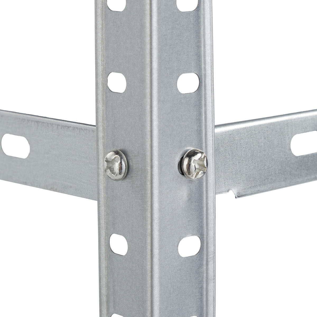 SCHWERLASTREGAL - Silberfarben, Metall (100/185/30cm) - Relaxdays