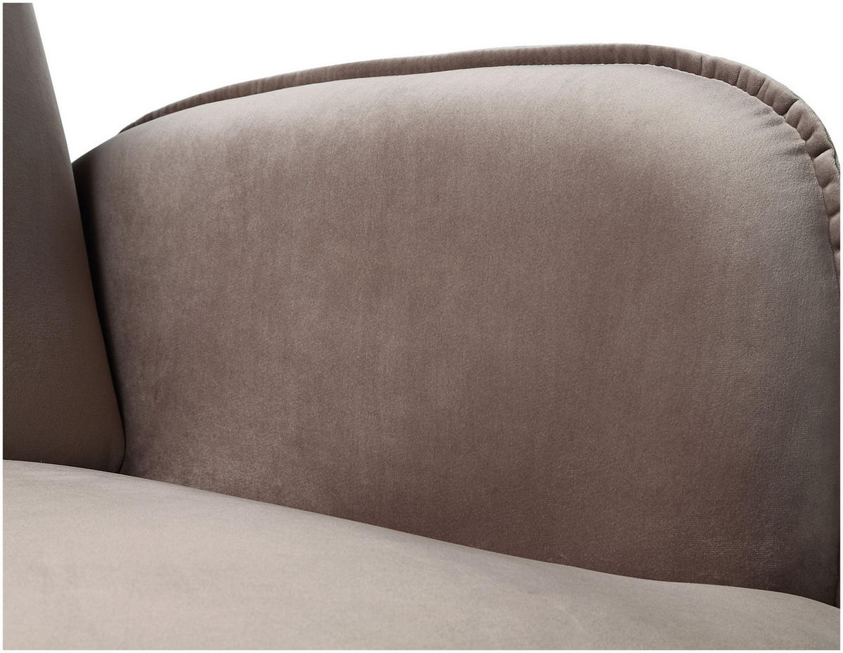 ARMLEHNENSESSEL Ben Samt Hellbraun - Braun, Textil (90/83/87cm) - ATLANTIC home collection