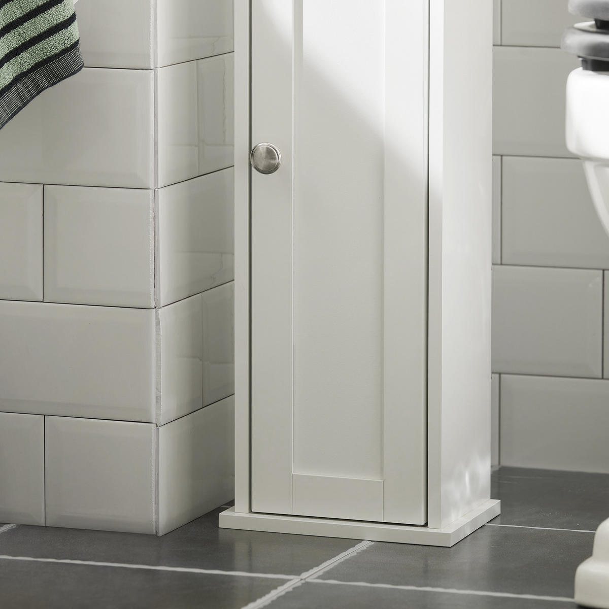 TOILETTENROLLENHALTER Weiß - Weiß, Holzwerkstoff (20/78/18cm) - SoBuy