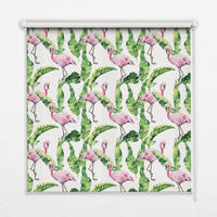 VNÚTORNÁ roleta - okenná roleta - roleta - 70x140 cm - Plameniaky na listoch - pink, plast (70/140/0.5cm) - TULUP