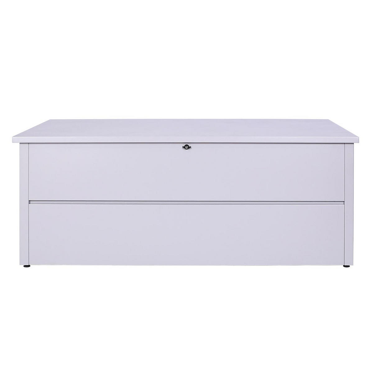 GARTENTRUHE ABSCHLIEßBAR eckig Hellgrau - Hellgrau, Metall (185/69/85cm) - MCW
