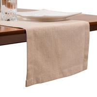 TISCHLÄUFER Beige 40×160cm Leinenoptik, wasserabweisend & waschbar, elegante Tischdeko für Esstisch - Beige, Textil (40/160cm) - SHOPENTRA