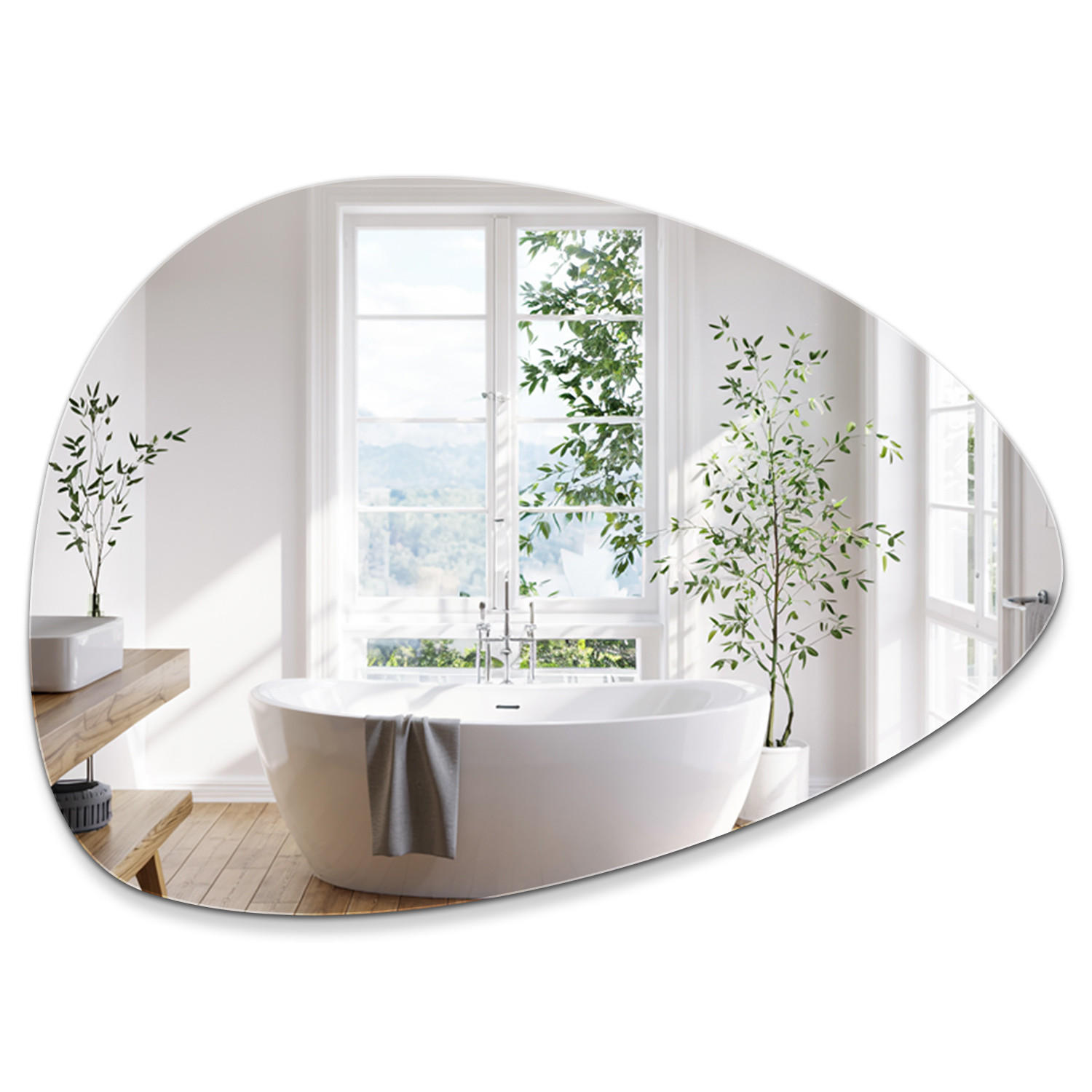 SPIEGEL 64x90 cm Design - Transparent, Glas (64/90/0.4cm) - ArtPrintCave