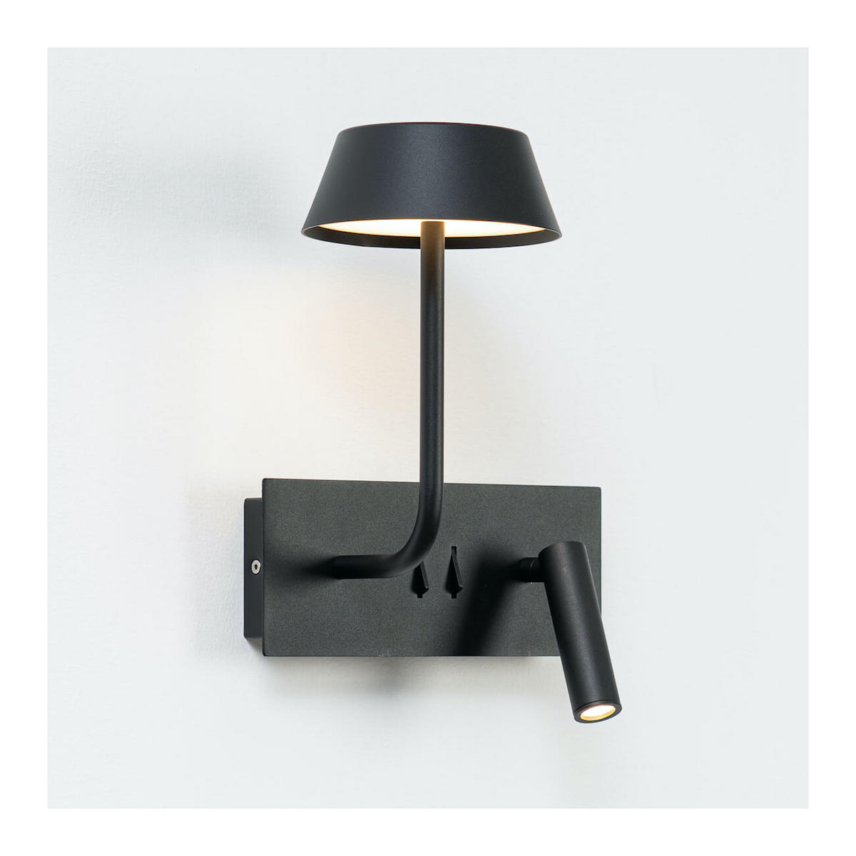 WANDLEUCHTE Fabro, Schwarz, 26.5cm - Schwarz, Metall (17/26.5/22cm) - KOSILUM