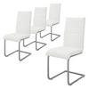 ESSZIMMERSTUHL weiß 4er Set - Weiß, Metall (40/102/57cm) - ML-DESIGN