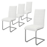 ESSZIMMERSTUHL weiß 4er Set - Weiß, Metall (40/102/57cm) - ML-DESIGN